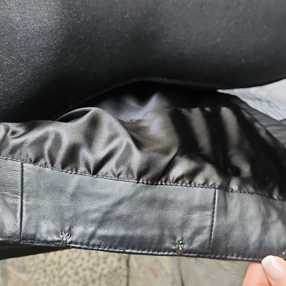 Chicos Leather Jacket sz 0 - Picture 4 of 6